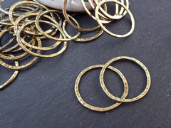 Bronze Ring Circle Link, Round Link Component, Organic Round Ring Pendant, Closed Loop, Bronze Loop, Antique Bronze, 43mm, Medium, 2pc