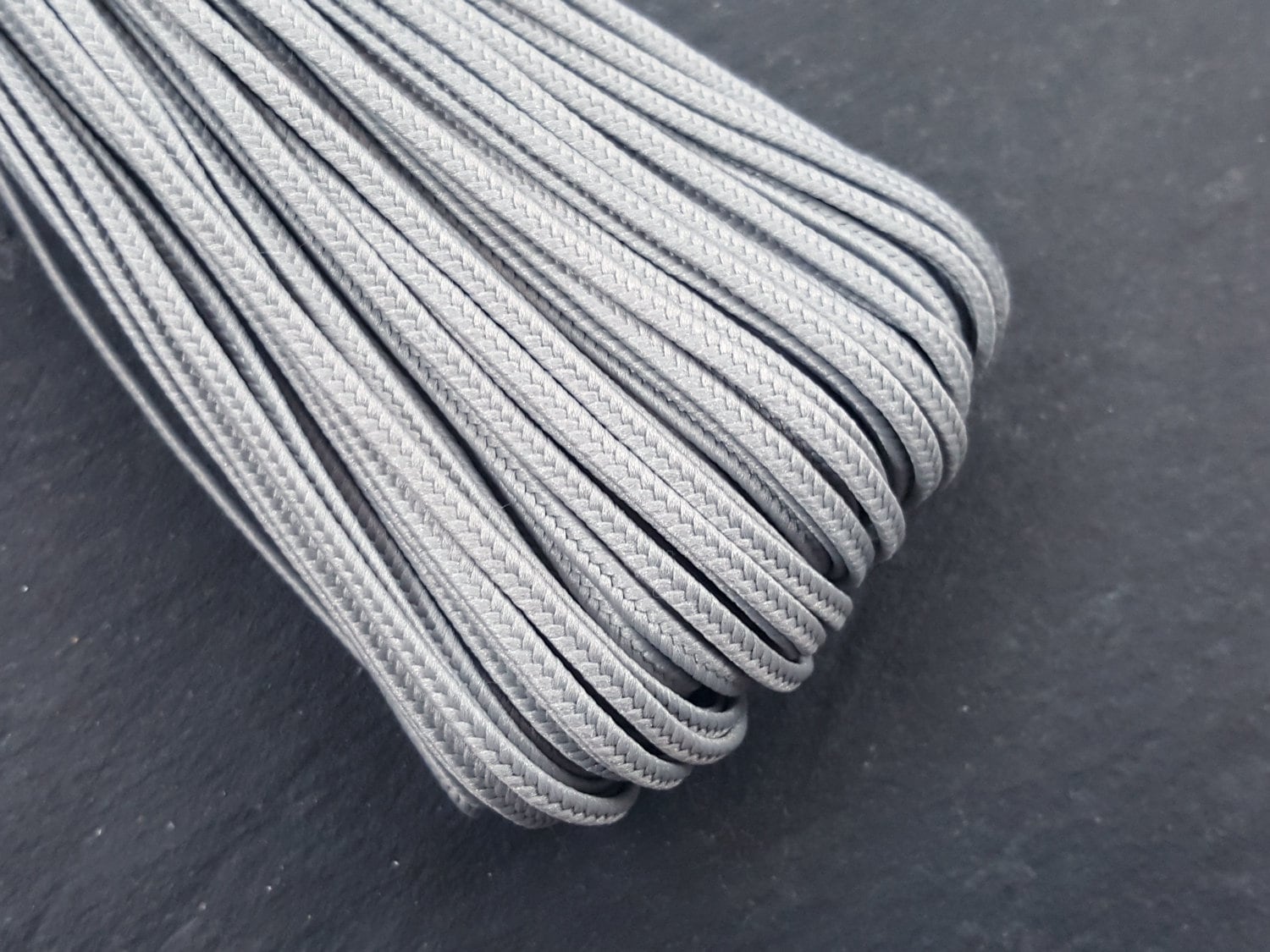 Light Gray Soutache Cord Twisted Trim Rayon Braid Gimp Jewelry Making Supplies Beading Sewing Quilting Trimming - 5 meters = 5.46 Yards