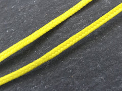 Lemon Yellow Soutache Cord Twisted Trim Rayon Braid Gimp Jewelry Making Supplies Beading Sewing Quilting Trimming - 5 meters = 5.46 Yards