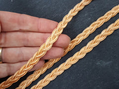 Peach Braided Plait Cord Satin Silk Cord Trim - 3 Ply - 1 meters - 1.09 Yards