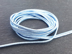 Ice Blue Light Soutache Cord Twisted Trim Rayon Braid Gimp Jewelry Making Supplies Beading Sewing Quilting Trimming - 5 meters = 5.46 Yards