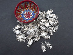 Silver Buddha Charms, Buddha Head, Tibetan Buddha, Buddha Pendant, Yoga Charms, Buddha Face, Silver Buddha Head, Antique Silver Plated 2pc