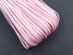 Baby Pink Soutache Cord Twisted Trim Rayon Braid Gimp Jewelry Making Supplies Beading Sewing Quilting Trimming - 5 meters = 5.46 Yards