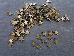 20 Bronze Mini Star Charms, Bronze Stars, Tiny Star Charms, Drop Charm, Mini Star Pendant, Bracelet Charms, Boho, Antique Bronze Plated