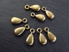 Bronze Teardrop Charms, Rustic Tear Drop Charms, Chunky Teardrop Charms, Rustic Teardrop Charms, Bronze Drop Charms, Antique Bronze, 8pc