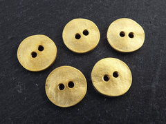 Bracelet Button, Gold Button, Metal Button, Gold, Chunky, Round Button, Button Closure, Button Clasps, Beads, 22k Matte Gold Plated, 5pcs