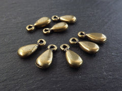 Bronze Teardrop Charms, Rustic Tear Drop Charms, Chunky Teardrop Charms, Rustic Teardrop Charms, Bronze Drop Charms, Antique Bronze, 8pc