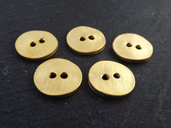 Bracelet Button, Gold Button, Metal Button, Gold, Chunky, Round Button, Button Closure, Button Clasps, Beads, 22k Matte Gold Plated, 5pcs