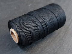100m Black Knotting Cord, Macrame Parachute Cord, Nylon Beading Knot String, Kumihimo, 1mm, Full 100 Meter Roll