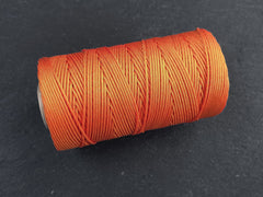 100m Orange Knotting Cord, Macrame Parachute Cord, Nylon Beading Knot String, Kumihimo, 1mm, Full 100 Meter Roll, Carato