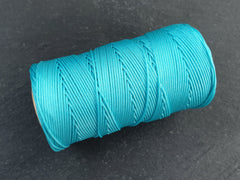 100m Turquoise Knotting Cord, Macrame Parachute Cord, Nylon Beading Knot String, Kumihimo, 1mm, Full 100 Meter Roll, Scuba