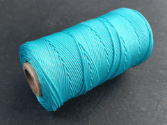 100m Turquoise Knotting Cord, Macrame Parachute Cord, Nylon Beading Knot String, Kumihimo, 1mm, Full 100 Meter Roll, Scuba