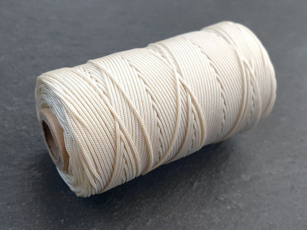 100m Cream Knotting Cord, Macrame Parachute Cord, Nylon Beading Knot String, Kumihimo, 1mm, Full 100 Meter Roll, Helsinki