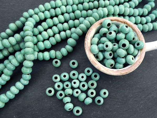 20 Large Glass Marble Beads, Chunky Round Artisan Handmade, Hand