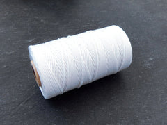 100m White Knotting Cord, Macrame Parachute Cord, Nylon Beading Knot String, Kumihimo, 1mm, Full 100 Meter Roll