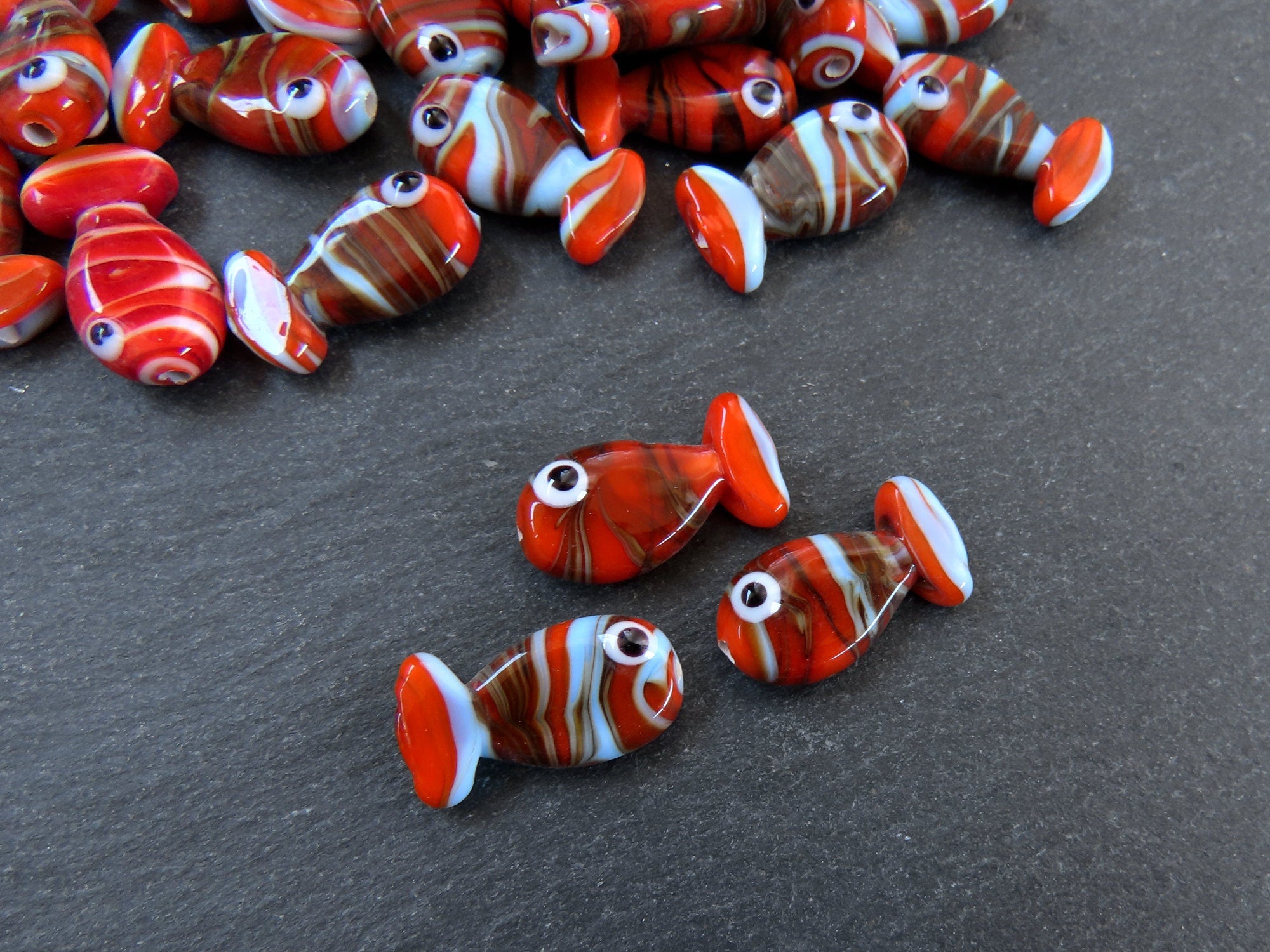 Large Fish Bead Spacers, Tropical Fish Beads, Good Luck Bead, Amulet B –  LylaSupplies