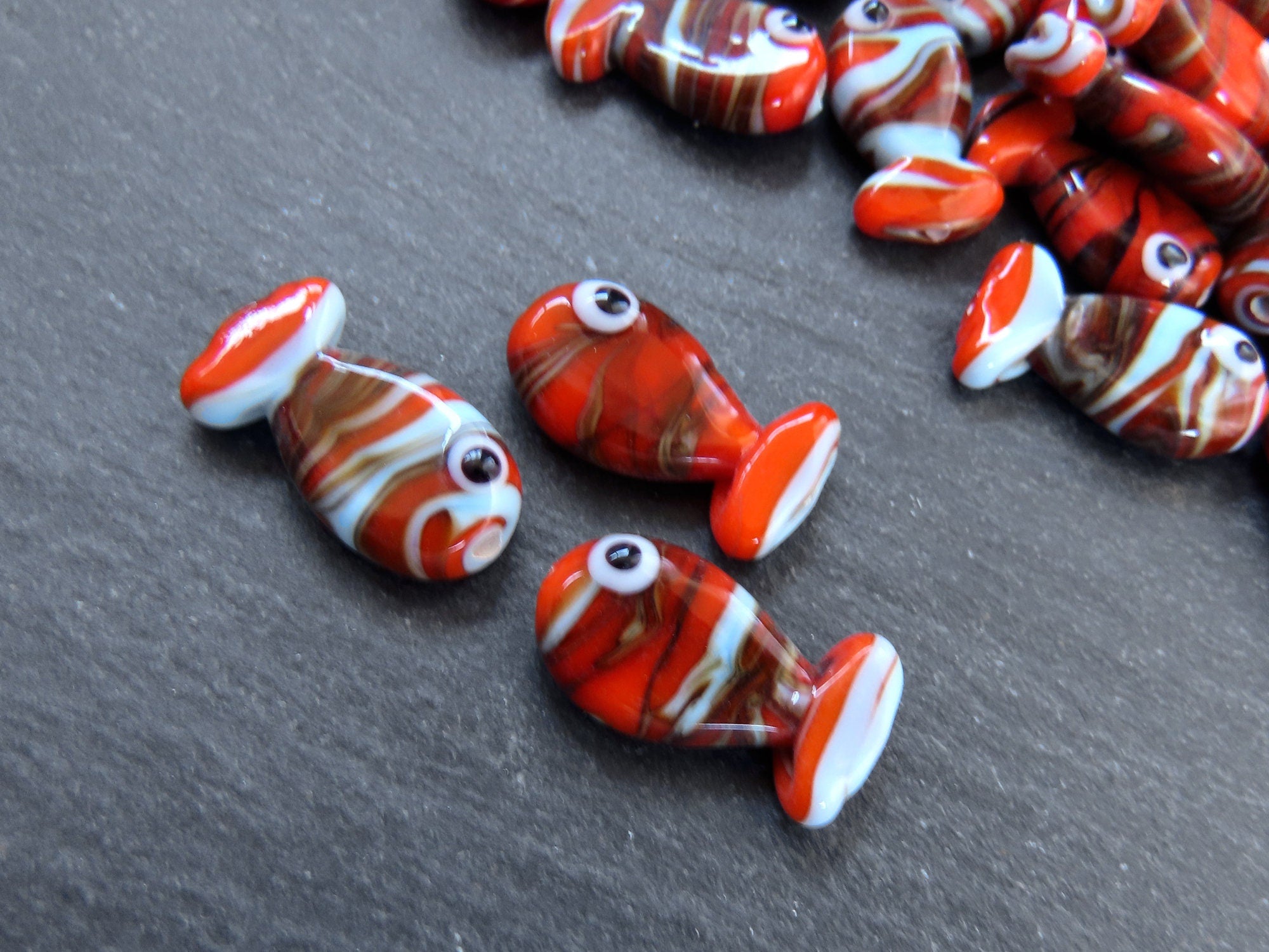 Mini Fish Beads, Little Fish Beads, Tiny Fish Beads, Good Luck Bead, A –  LylaSupplies