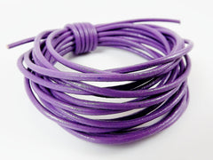 2mm Round Leather Cord Lavender Purple - 3 meters - 9ft Feet 10 inches - LC103