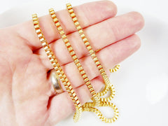 Medium Chunky Venetian Box Chain  - 22k Matte Gold Plated - 1 Meter  or 3.3 Feet - GCHA101