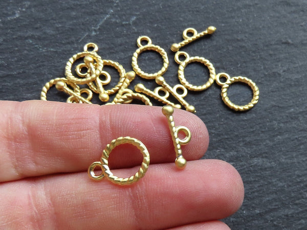 Hook and Eye Clasp, Gold Hook Clasp Set, Shepherds Hook Clasp, Necklace  clasps, Bracelet Clasp, Spiral, 22k Matte Gold Plated, 4 sets