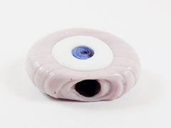 Soft Lilac Purple Evil Eye Nazar Glass Bead - Traditional Turkish Handmade