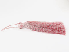 Large Dusty Rose Pink Tassel, Silk Tassels, Thick Tassel, Mala Tassel, Large Tassel, Tassel Pendant, Lamp Tassel, 4.4 inches - 113mm - 1 pc