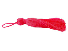 Extra Large Thick Raspberry Red  Thread Tassels - 4.4 inches - 113mm - 1 pc