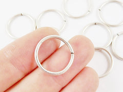 18mm Silver Jump Rings, Large Silver Jump Rings, Jumprings, Silver Jumprings, Silver Rings, Large Rings, Antique Matte Silver Plated- 8pcs