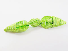 Lime Green Chinese Knot Button Closures Clasp - Soutache Cord - 1pc