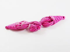 Violet Pink Chinese Knot Button Closures Clasp - Soutache Cord - 1pc