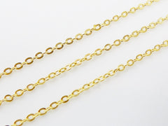 1 x 1.5mm Delicate Cable Chain  - 22k Matte Gold Plated - 1 Meter  or 3.3 Feet - GCHA106