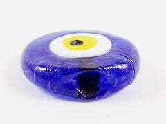 Medium 36mm  Navy Blue Evil Eye Nazar Glass Bead - Traditional Turkish Artisan Handmade