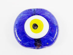 Medium 36mm  Navy Blue Evil Eye Nazar Glass Bead - Traditional Turkish Artisan Handmade