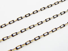 2.5 x 1mm Black Gold Brass Delicate Cable Chain - 1 Meter  or 3.3 Feet
