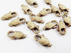 15 Antique Bronze Lobster Claw Clasps - 10 x 4mm