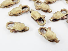 15 Antique Bronze Lobster Claw Clasps - 10 x 4mm