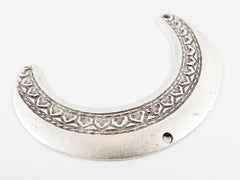 Tribal Necklace Focal Collar Blank Pendant Connector - Matte Antique Silver Plated - 1PC
