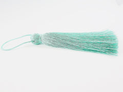 Extra Large Thick Pale Turquoise Thread Tassels - 4.4 inches - 113mm - 1 pc