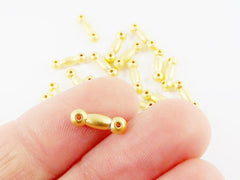 2 Hole Strand Separator Bead Spacer Bar Connector - Link Strand Connector 22k Matte Gold Plated - 20pcs