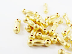 2 Hole Strand Separator Bead Spacer Bar Connector - Link Strand Connector 22k Matte Gold Plated - 20pcs