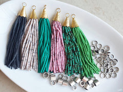 10 Simple Bead Bail Charm Holder Spacer Slider Matte Silver Plated Turkish Jewelry Making Supplies Findings Components