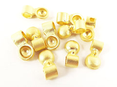 Ethnic Scoop Charms Wide Bail - 22k Matte Gold Plated  - 10pcs