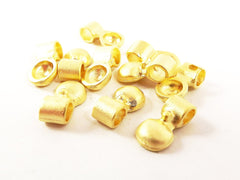 Ethnic Scoop Charms Wide Bail - 22k Matte Gold Plated  - 10pcs