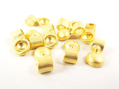 Ethnic Scoop Charms Wide Bail - 22k Matte Gold Plated  - 10pcs