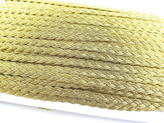 Metallic Gold Braided Plait Cord Satin Silk Cord Trim - 3 Ply - 1 meters - 1.09 Yards