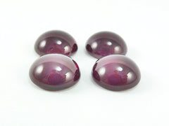 4pcs 14mm Red Czech Round Glass Dome Cabochon Beads