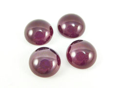 4pcs 14mm Red Czech Round Glass Dome Cabochon Beads