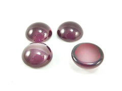 4pcs 14mm Red Czech Round Glass Dome Cabochon Beads